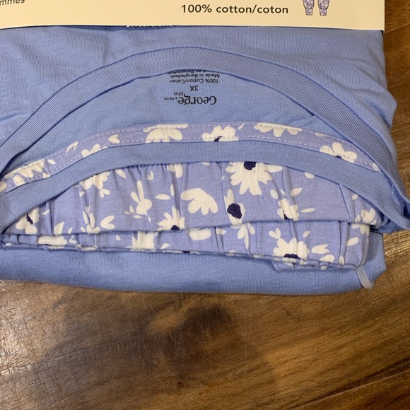 George Lavender Tee & Jogger Pajama Set NWT. 3X - Picture 6 of 8